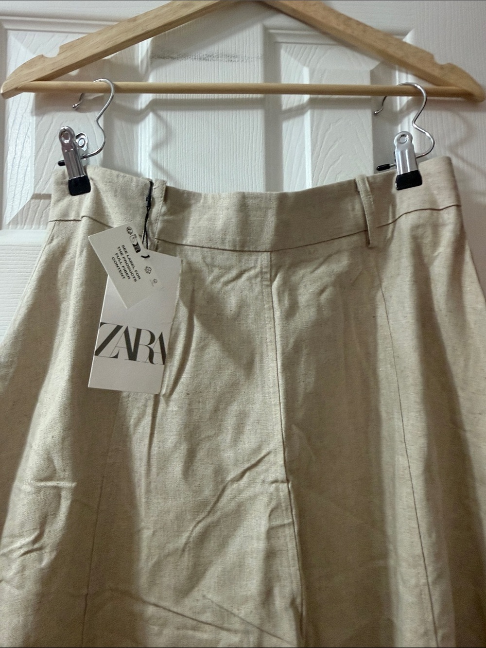 Zara Cream Linen-Blend Maxi Skirt - Picture 4 of 10